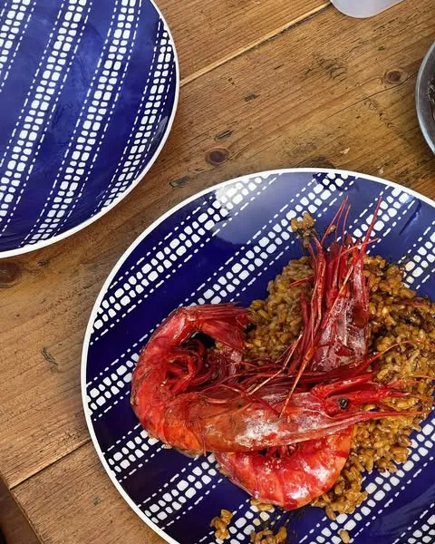Gambas con arroz, cocina mediterránea